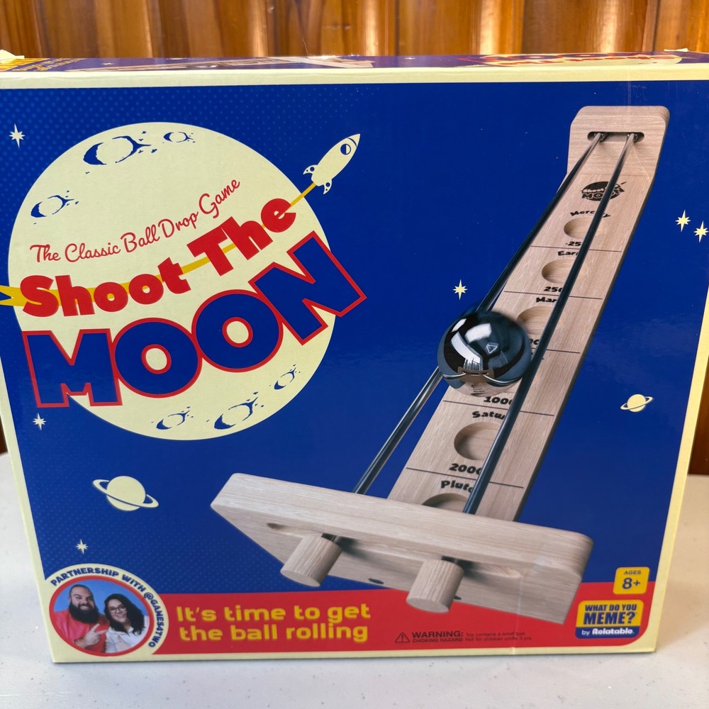 Relatable Shoot The Moon Classic Wooden Ball Drop Gravity Game Ages 8+
